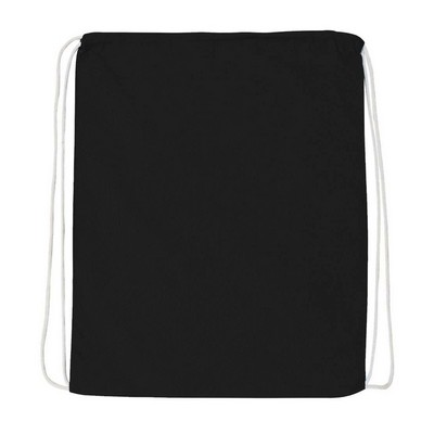 Q-Tees™ Large Cotton Economical Sport Back Pack (Blank)