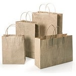 White Kraft Paper Bag w/Twisted Paper Handles (10"x10"x10")