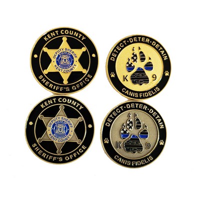 1 3/4" Custom Challenge Coin Double Sided Die Struck