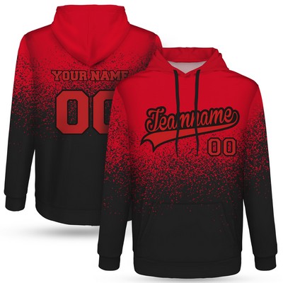 Custom Sublimated Long Sleeve Hooded Sweatshirt With Kangaroo Pocket