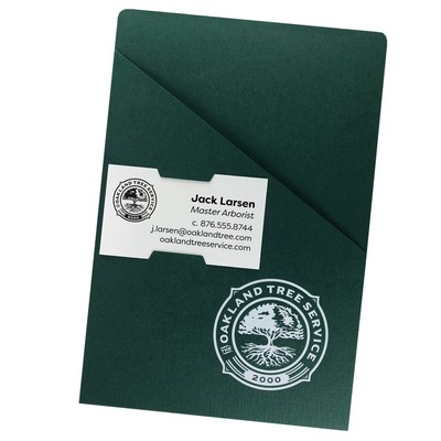 Foil Stamped 6" x 9" Mid-Size Pocket Page with Angle Cut Pocket on Group D Premium Linen Stock