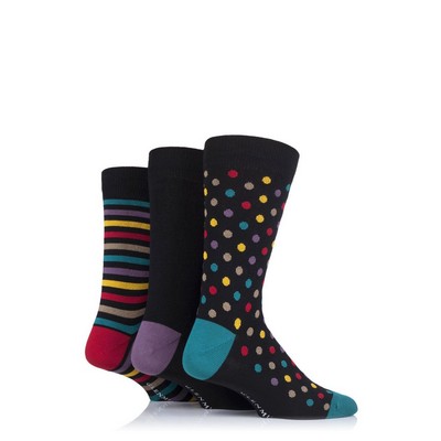 Organic Cotton Jacquard Knit Mid-Calf Socks