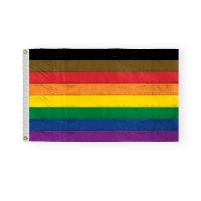 3 ' x 5 ' 1ply Nylon People of color Pride Deluxe Flag