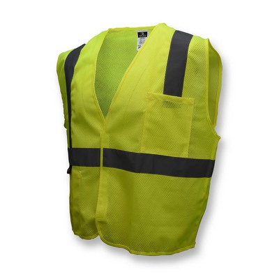 Radians® SV4 Economy Type R Class 2 Hi-Vis Green Mesh Safety Vest