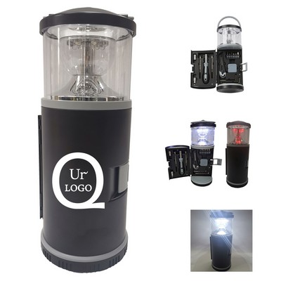 Portable Camping Lantern w/ Built-in Tool Set