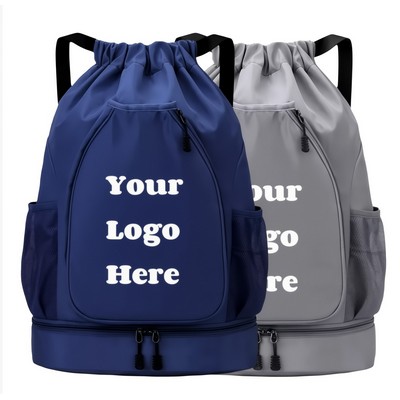 Large Sports Drawstring Tennis Backpack