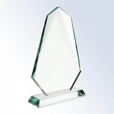 Medium Jade Glass Spear Award - Attached