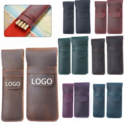 Cowhide Pencil Case