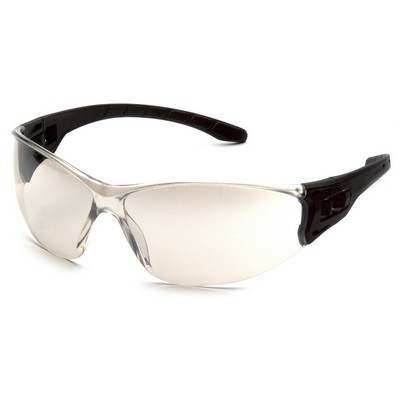 Trulock Safety Glasses, Black Frame with Indoor/Outdoor Mirror H2X Anti-Fog Lens