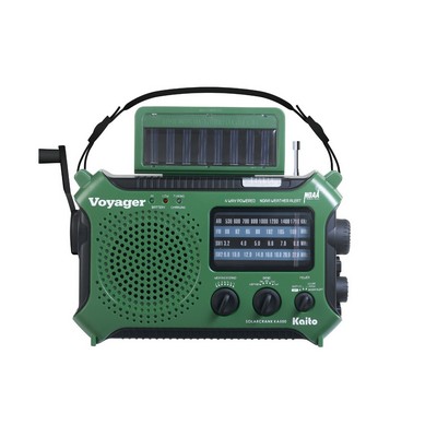 Kaito Emergency Radios & Wireless Mics Green Crank&Solar Am/Fm/Sw/Weather Alert Radio