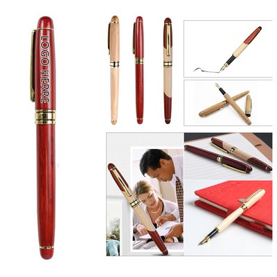 Wood and Brass Fountain Pen