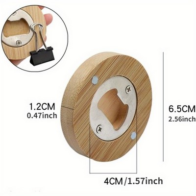 Bamboo Magnetic Bottle Opener
