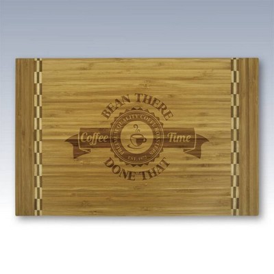 Large Rectangle Checker Bamboo Cutting Board