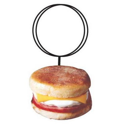 Breakfast Sandwich Executive Key Chain w/Mirrored Back (3 Square Inch)