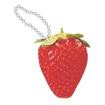 Strawberry Promotional Key Chain w/ Black Back (12 Square Inch)