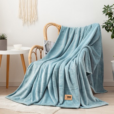 Solid Flannel Throw Blanket