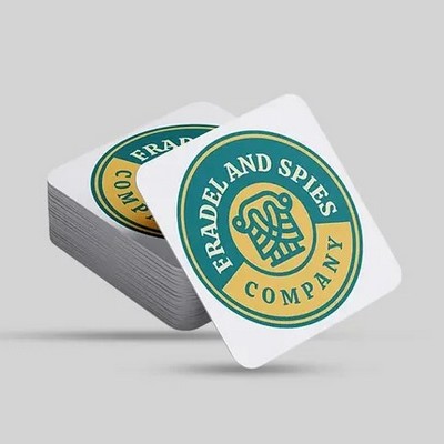 Custom Square Paper Coaster - 3.5" Dia x 80 pt