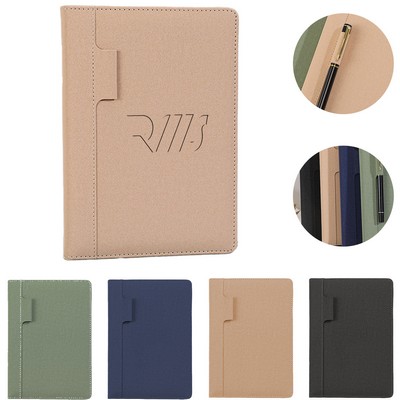 A5 PU Notebook with Front Pen Loop