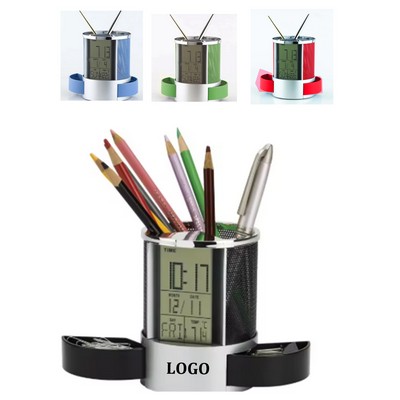 Multi Function Desk Caddy Clock