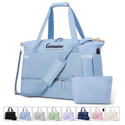 USB Charging Gym Tote Bag