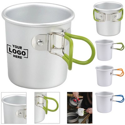 Aluminum Cup with Foldable Handle