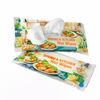 Wet Wipes Dispenser Pack 10 Sheets with Resealable Lid