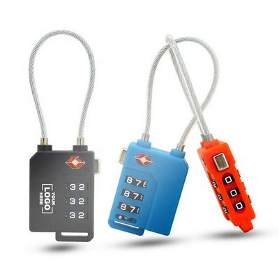 Mini Resettable 3-Dial Luggage Lock
