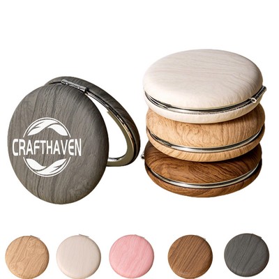 Double-sided portable makeup mirror