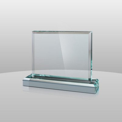 Horizontal Mount Jade Green Rectangular Award II (4"x5"x2")
