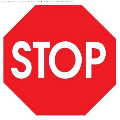 Stop Sign Acrylic Coaster w/Felt Back