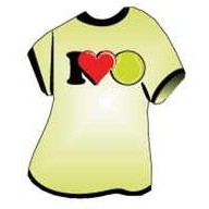 I Love Tennis T-Shirt Mighty Mini Magnet