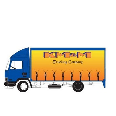 Commercial Truck Executive Magnet w/ Full Magnetic Back (8 Square Inch)