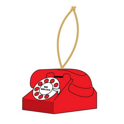 Rotary Dial Telephone Executive Ornament w/ Mirror Back (2 Square Inch)