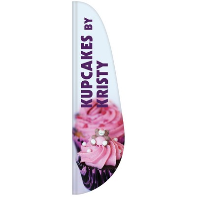 3' x 12' Custom Single Reverse Feather Flag