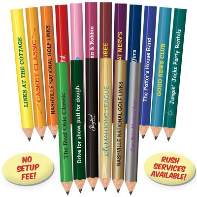 Pink Heat Activated Color Changing Golf Pencils (Pink to Neon Orange)
