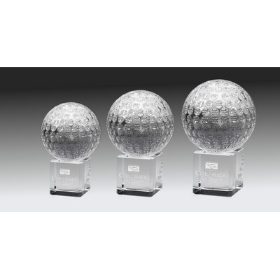 Spinning Golf Ball Optic Crystal Award (1½")