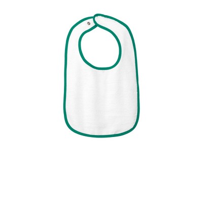 Rabbit Skins™ Infant Contrast Trim Terry Bib.