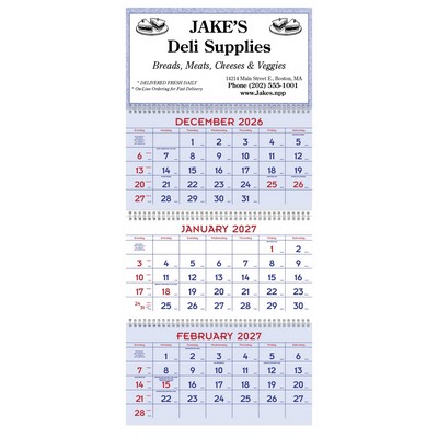 Triumph® Calendars Red & Blue Commercial Planner