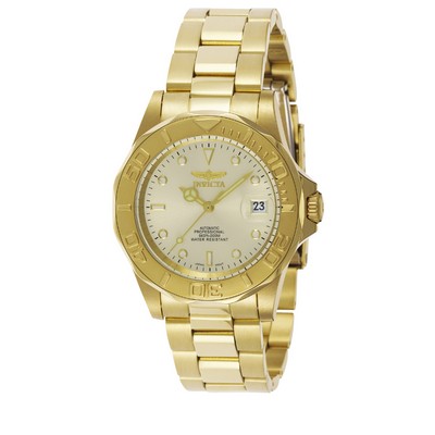 Invicta Men's Pro Diver 3 Hand Automatic Watch w/Champagne Dial