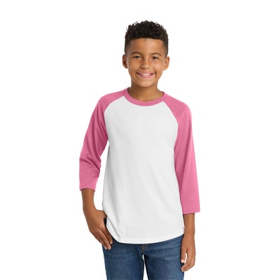 Youth Sport-Tek® Colorblock Raglan Jersey Shirt