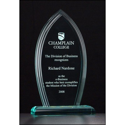 Flame Series 3/4" Thick Jade Acrylic Award (4.25"x 7.75")