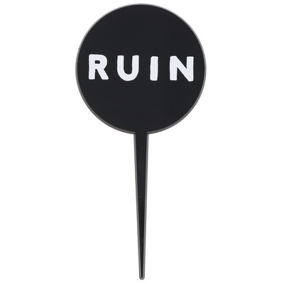 4.25" Large Round Head Food Pick with 1 Color Imprint