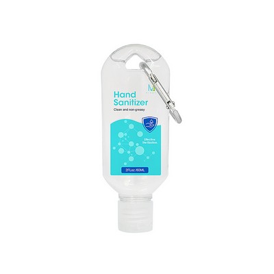 Hand Sanitizer Gel with Carabiner, 2 Oz.