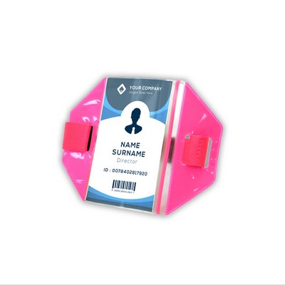 Armband ID Badge Holder, Pink