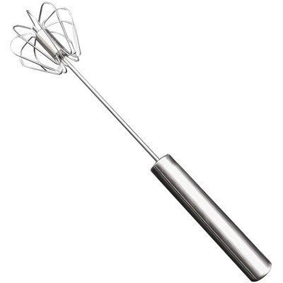 Hand Push Egg Whisk, Stainless Steel, Blender , Egg Beater, Milk Frother, Mixer Stirrer 12inch