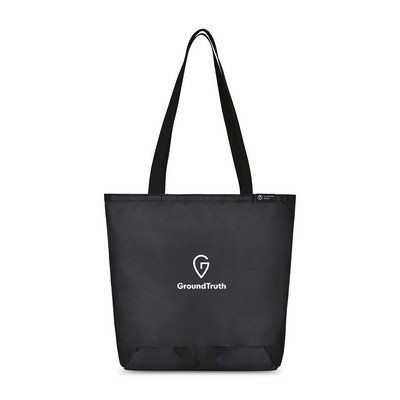 Renew Recycled rPET Packable Shopper - AWARE™ - Black