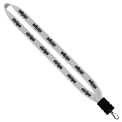 3/4" Cotton Lanyard with Plastic Snap-Buckle Release & Swivel Hook