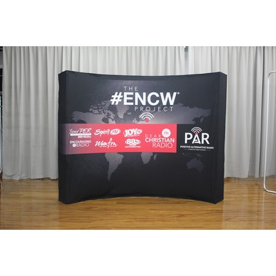 Velcro Pop-up Kiosk - Curved 10' - With Side (KIT)