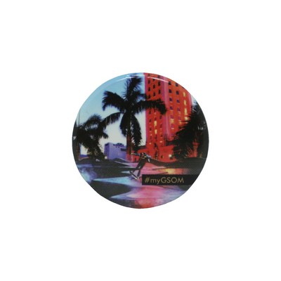 1" Round Full Color 1-Piece Button w/Safety Pin