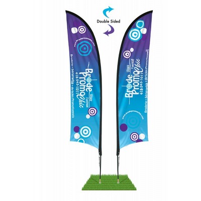 17' Shark Fin Wind Flag Only - Double Sided